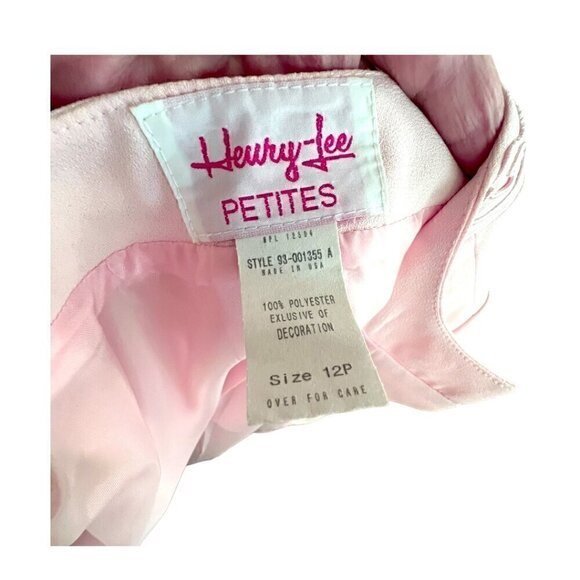 Harry Lee Light Pink Embellished Cocktail Mother of Bride Dress Jacket Size 12P - Picture 8 of 15